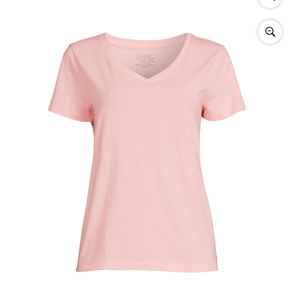 Time and Tru Pink Short Sleeve T-Shirt